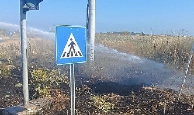 Gönen'de çıkan ot yangını kontrol altına alındı