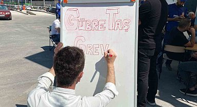 Gübretaş işçileri greve başladı