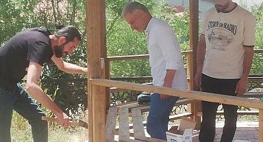 Hakkari'de tahrip edilen 'Şehit Çetin Deniz Parkı' onarıldı