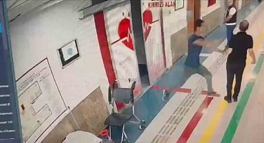 Hastanedeki bıçaklı saldırı kamerada