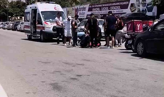 Hatay'da motosikletli kurye kaza yaptı: 1 yaralı