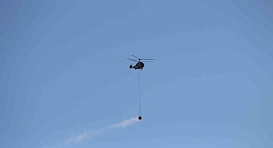 Hatay'da orman yangınına havadan müdahale yeniden başladı