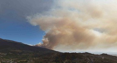 Hatay'da yangın bölgesi havadan görüntülendi