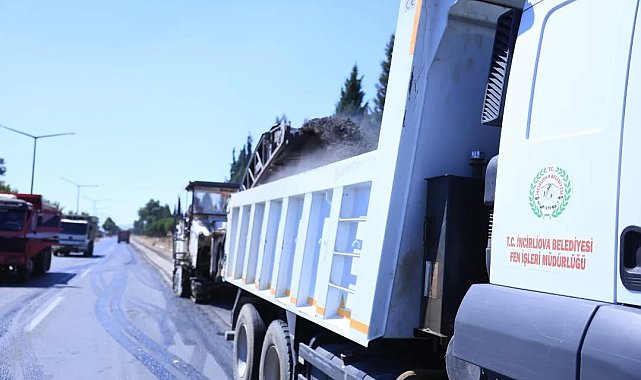 İncirliova'da karayolunda çalışmalar sürüyor