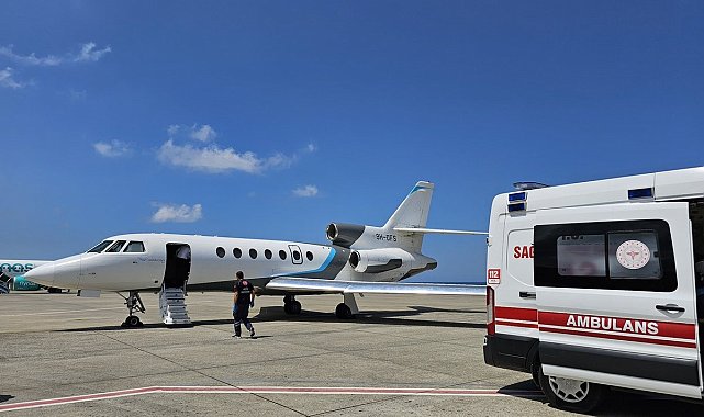 İngiltere'ye sevk edilen hastaya Türkiye'de oksijen ikmali yapıldı