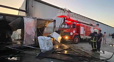 İşçilerin kaldığı konteynerde yangın çıktı