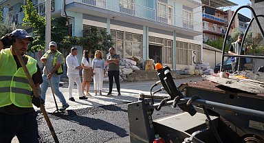 İzmir Bornova'da asfalt ve beton seferberliği