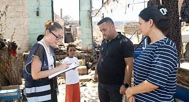 İzmir'de yangın mağdurlarına destek... Ekipler sahada