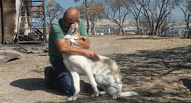 İzmir'de yangından kurtarılan Kaptan'a sıcak yuva