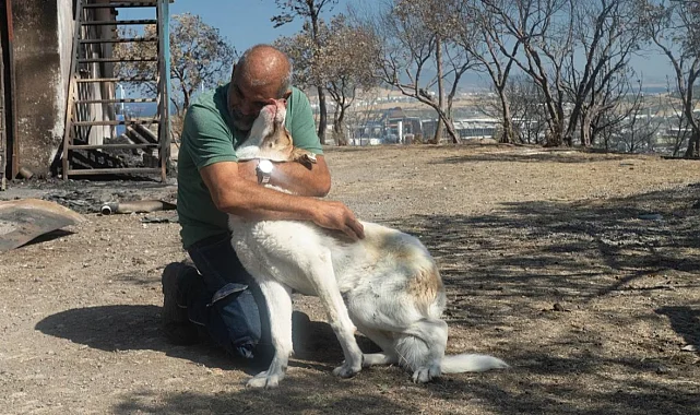 İzmir'de yangından kurtarılan Kaptan'a sıcak yuva