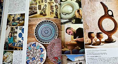 Japonya'nın seyahat dergisi Kütahyalı çini sanatçısına yer verdi