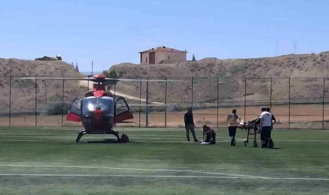 Kalp krizi geçiren hasta hava ambulansı ile Malatya'ya sevk edildi