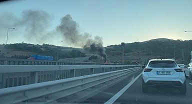 Kamyon alev topuna döndü