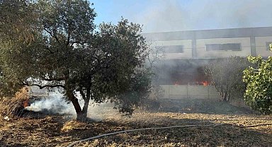 Kamyonette başlayan yangın fabrikaya sıçradı