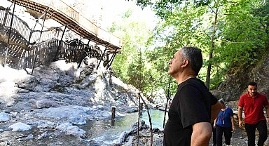 Karaçay Şelalesi kanyon yolu projesi hızla ilerliyor