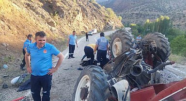 Karaman'da traktör devrildi: 1 ölü