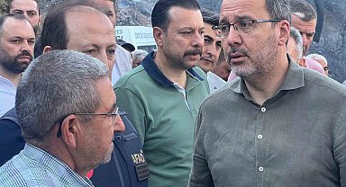 Kasapoğlu, yangın bölgesinde incelemelerde bulundu