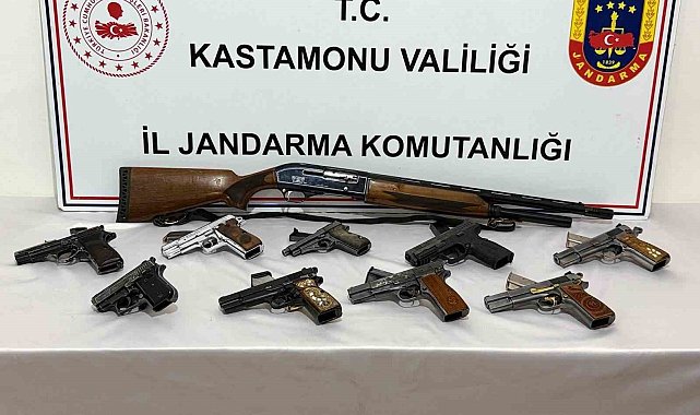 Kastamonu'da 10 adet silah ele geçirildi: 1 gözaltı