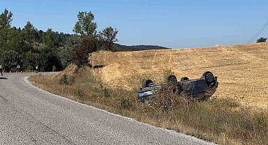 Kastamonu'da otomobil takla attı: 3 yaralı