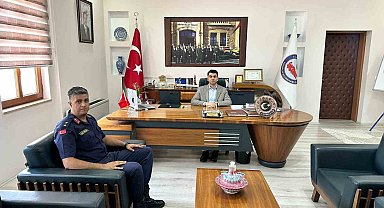 Kaymakam Bahar, yeni jandarma komutanını kabul etti