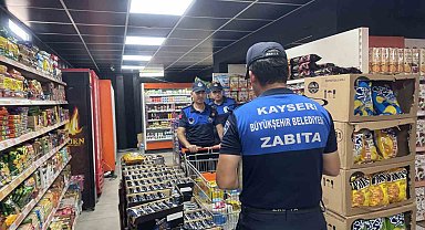 Kayseri Büyükşehir Zabıta'dan marketlere sıkı denetim