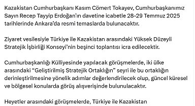 Kazakistan Cumhurbaşkanı Tokayev, Türkiye'ye geliyor