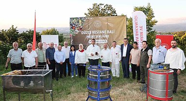 Kestane balı hasadı yapıldı