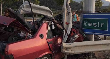Kestel'de kontrolden çıkan Tofaş otomobil bariyere girdi: 1 ölü