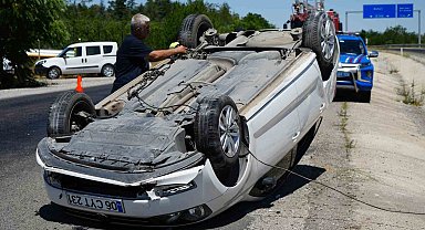 Kırıkkale'de otomobil takla attı: Aynı aileden 6 kişi yaralandı