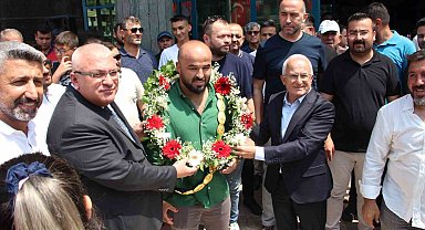 Kırkpınar Başpehlivanı Orhan Okulu baba ocağında coşku ile karşılandı