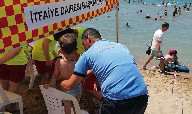 Kocaeli sahillerinde çocuklar zabıta güvencesinde