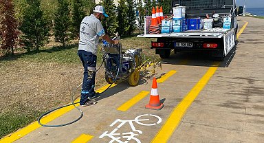 Kocaeli'de bisiklet yolları yeniliyor