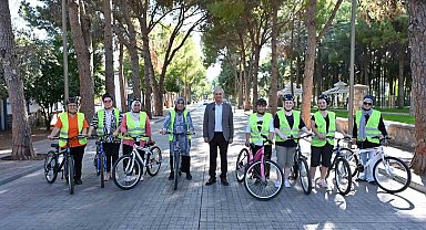 Kocagöz'den bisiklet eğitiminde kadınlara destek