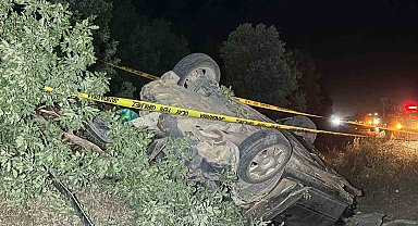 Kontrolden çıkan otomobil şarampole devrildi: 1 ölü, 2 yaralı