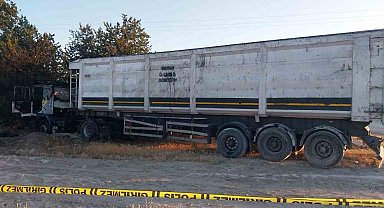 Konya'da tırda çıkan yangında sürücü öldü