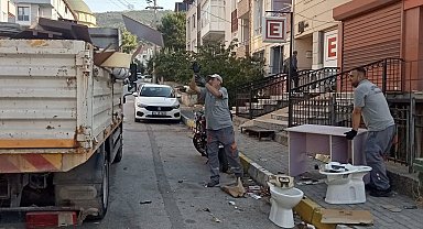 Körfez'de hacimli atıklar düzenli toplanıyor