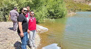Kozağaç Baraj Gölü'ne 40 bin sazan yavrusu bırakıldı