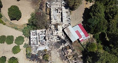 Kozan'daki yangında hasar tespit çalışmaları yapıldı