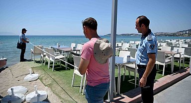 Kuşadası plajlarında 'Kıyı Kanunu' denetimi