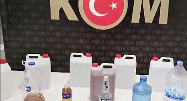 Kütahya'da sahte içki operasyonu, 50 litre alkol ele geçirildi