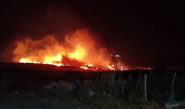 Madde bağımlılarının çıkardığı yangın evlere sıçramadan söndürüldü
