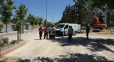 Malatya'da altyapı çalışmasında doğalgaz borusu patladı