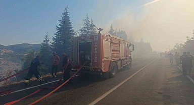Malatya'daki orman yangınına havadan ve karadan müdahale sürüyor