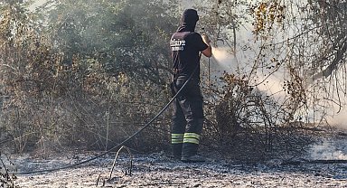 Malkara'da ormana sıçrayan anız yangını kontrol altına alındı