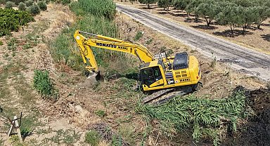 Manisa Gümülceli'de olası taşkınlara karşı temizlik