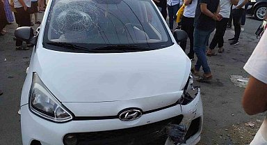Mardin'de otomobiller çarpıştı: 1 yaralı