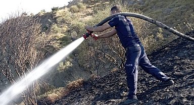 Marmara Adası'nda arazi yangını söndürüldü