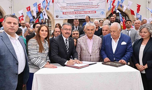 Merzifon'un içme suyu hattının yenileneceği projede imzalar atıldı