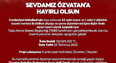 MHP'li Ersoy'dan Özvatan'a müjde