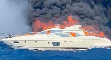 Milyon dolarlık yat alev topuna döndü